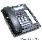 Аналоговый системный телефон с ЖК 24 клавиши, черный Panasonic KX-T7735RU-B