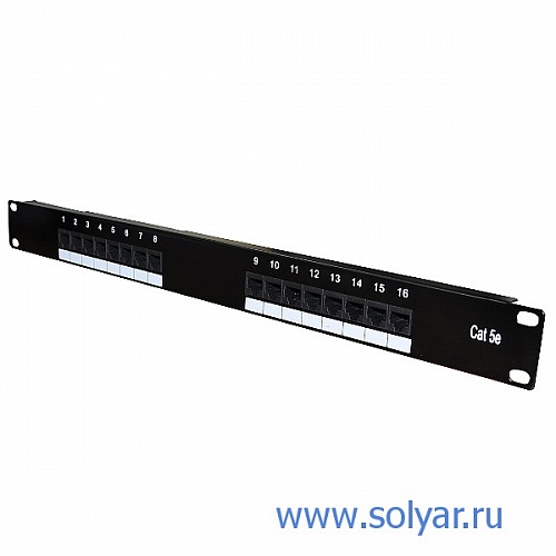 Патч-панель WT на 16 портов RJ-45, 5e (WT-2064-16P)