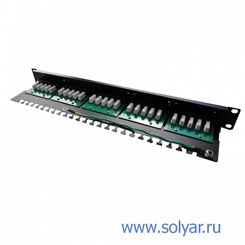 Патч-панель 19", 25 портов RJ-45, кат.3, 1U (WT-2085)
