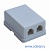 Розетка 2xRJ-11 6P4C белая (WT-6010A)