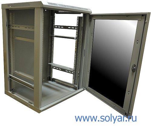 Шкаф 19" 15U 600х500мм, серый  (C156050GWT)