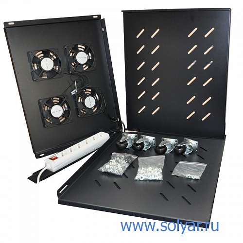 Шкаф серверный 19" 42U 600х1000мм, Черный (D4260100BWT)