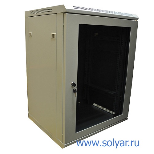 Шкаф 19" 15U 600х500мм, серый  (C156050GWT)