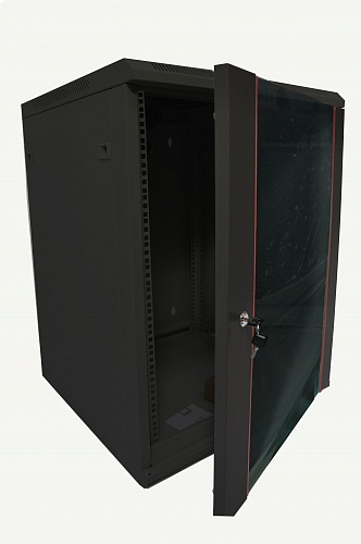 Шкаф 19" 15U 600х500мм, черный (C156050BWT)