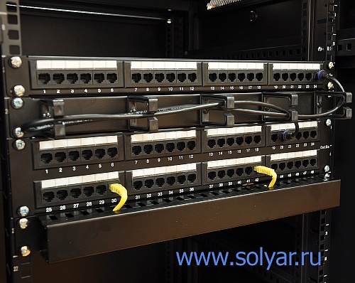 Патч-панель 19", 24 порта RJ-45, кат.5e, Krone IDC (WT-2029A-KR-24 ports)